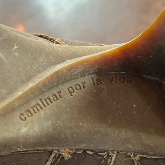 Leather ankle boots with a green knit shaft - Picture 5 of 9